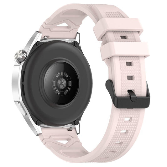 22mm Universal Silicone Watch Band For Huawei Watch GT 5 Pro 46mm  /  GT 5 46mm  /  GT 4 46mm Dotted Texture Strap - Pink