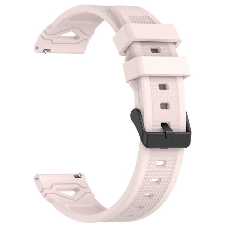 22mm Universal Silicone Watch Band For Huawei Watch GT 5 Pro 46mm  /  GT 5 46mm  /  GT 4 46mm Dotted Texture Strap - Pink