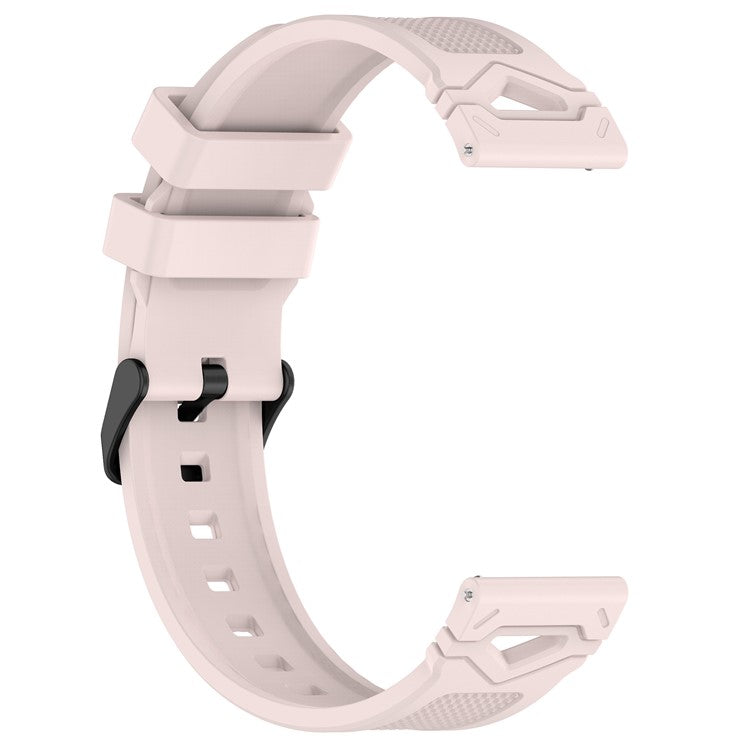 22mm Universal Silicone Watch Band For Huawei Watch GT 5 Pro 46mm  /  GT 5 46mm  /  GT 4 46mm Dotted Texture Strap - Pink