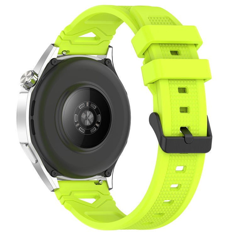 22mm Universal Silicone Watch Band For Huawei Watch GT 5 Pro 46mm  /  GT 5 46mm  /  GT 4 46mm Dotted Texture Strap - Lime