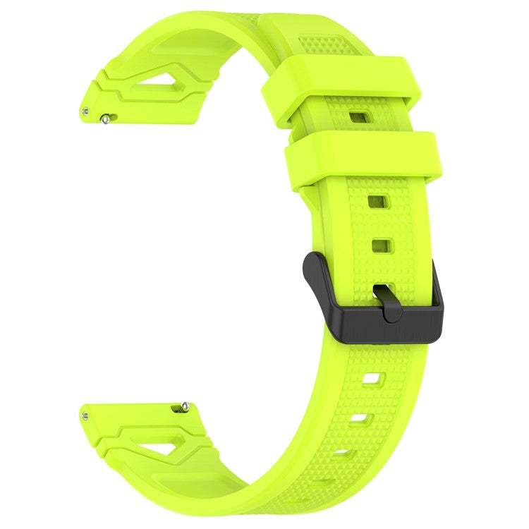22mm Universal Silicone Watch Band For Huawei Watch GT 5 Pro 46mm  /  GT 5 46mm  /  GT 4 46mm Dotted Texture Strap - Lime