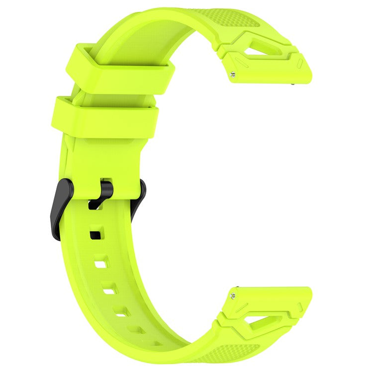 22mm Universal Silicone Watch Band For Huawei Watch GT 5 Pro 46mm  /  GT 5 46mm  /  GT 4 46mm Dotted Texture Strap - Lime