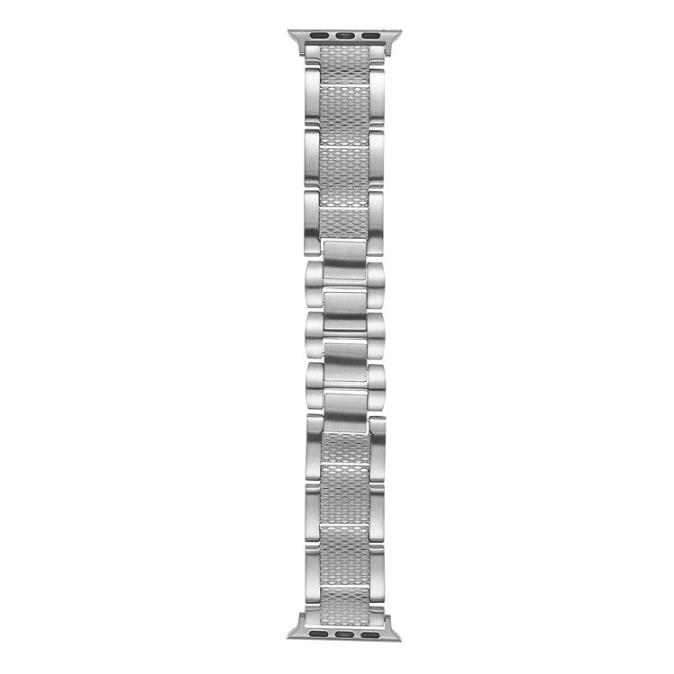 3-Bead Watch Strap for Apple Watch Series 10 Ultra 9 8 7 SE 6 5 4 3 2 1 46mm 49mm 45mm 44mm 42mm Stainless Steel Wrist Band - Silver