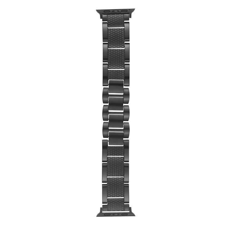 3-Bead Watch Strap for Apple Watch Series 10 Ultra 9 8 7 SE 6 5 4 3 2 1 46mm 49mm 45mm 44mm 42mm Stainless Steel Wrist Band - Black