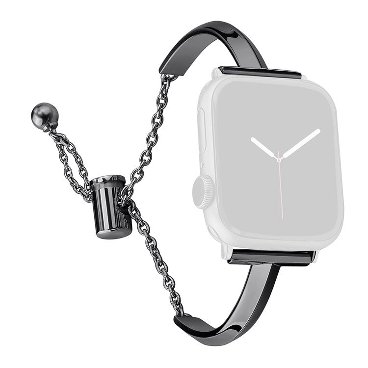 KALEBOL T Shaped Strap for Apple Watch Series 10 9 8 7 SE 6 5 4 3 2 1 42mm 41mm 40mm 38mm Zinc Alloy Watch Band - Black