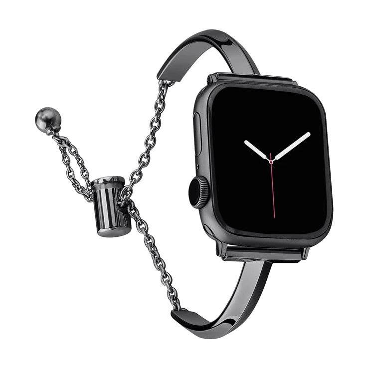 KALEBOL T Shaped Strap for Apple Watch Series 10 9 8 7 SE 6 5 4 3 2 1 42mm 41mm 40mm 38mm Zinc Alloy Watch Band - Black
