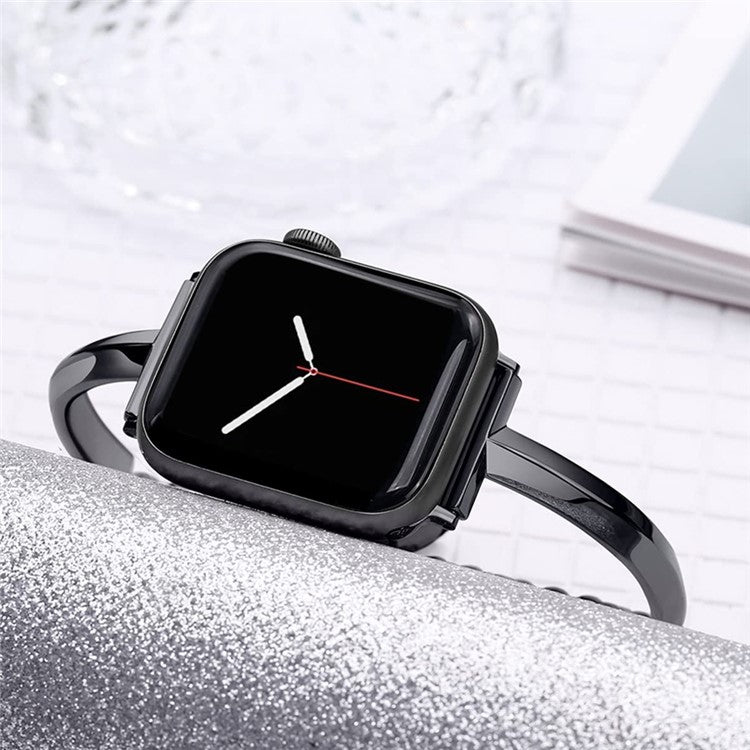 KALEBOL T Shaped Strap for Apple Watch Series 10 9 8 7 SE 6 5 4 3 2 1 42mm 41mm 40mm 38mm Zinc Alloy Watch Band - Black