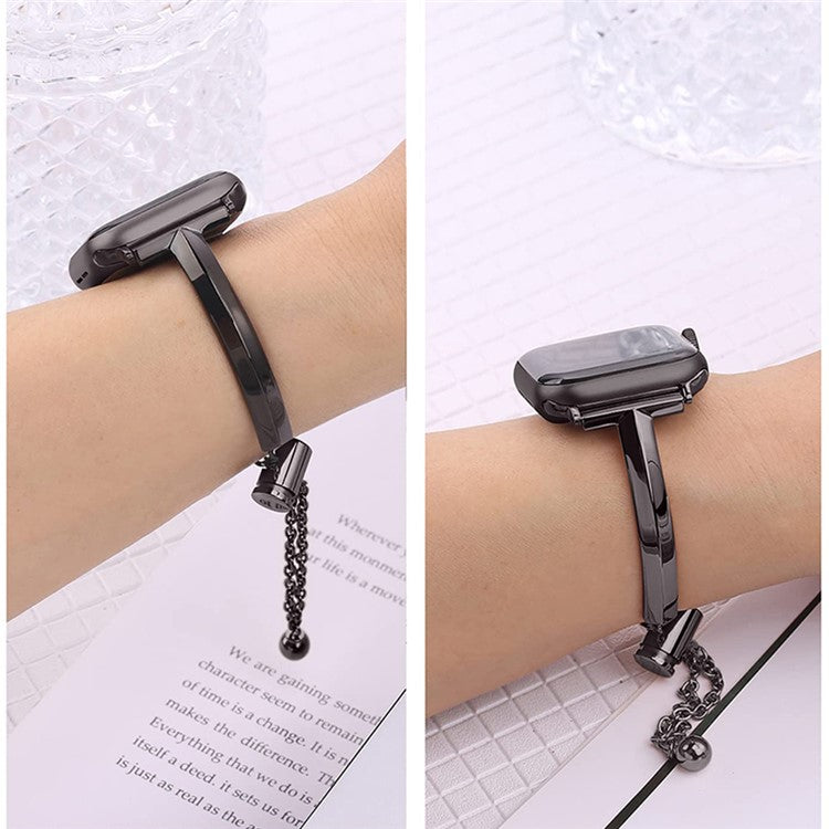 KALEBOL T Shaped Strap for Apple Watch Series 10 9 8 7 SE 6 5 4 3 2 1 42mm 41mm 40mm 38mm Zinc Alloy Watch Band - Black