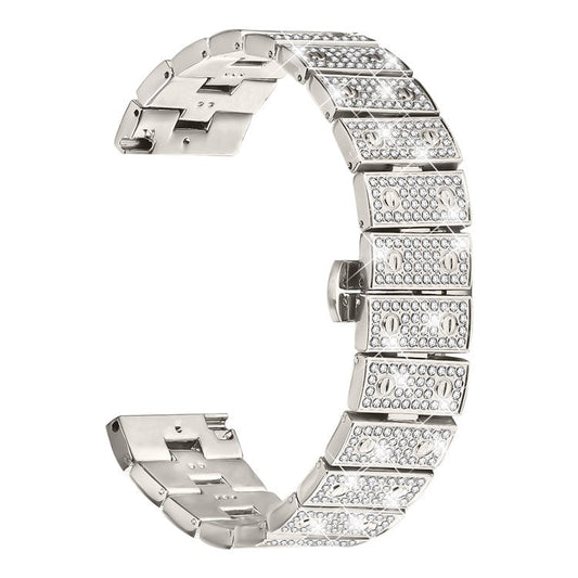 For Xiaomi Watch S2 42mm / 46mm Band Alloy Metal Rhinestones Decor Watch Strap with Butterfly Clasp - Starlight