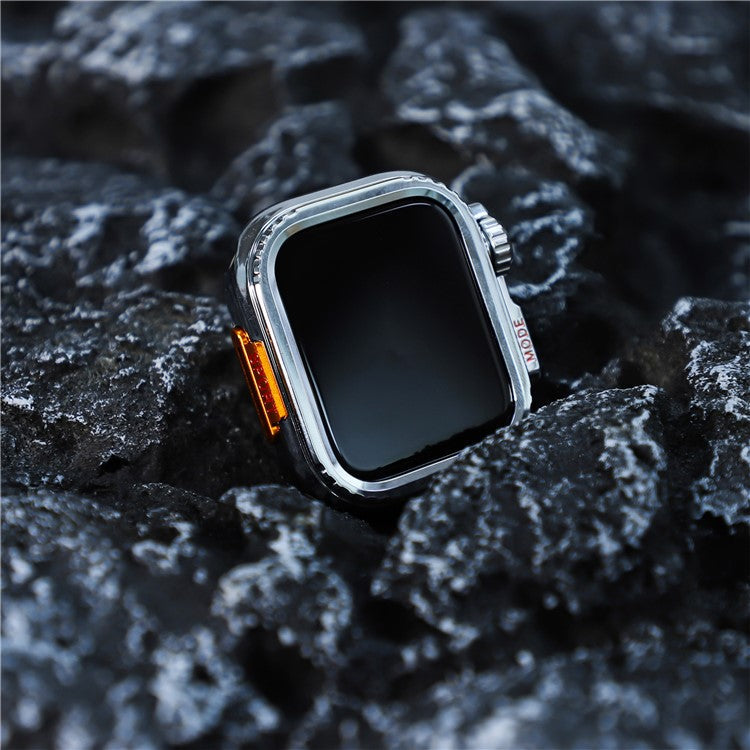 For Apple Watch Series 10 46mm Metal Case Watch Protective Cover - Bright Silver