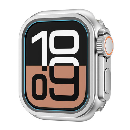 Watch Case for Apple Watch Series 9 / 8 / 7 45mm Zinc Alloy + PC Protective Cover - Matte Silver