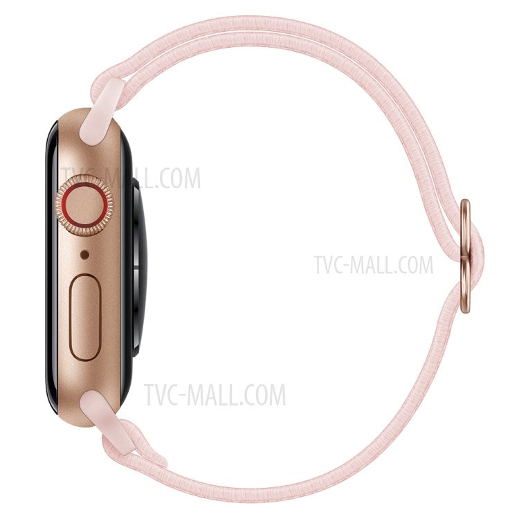 Adjustable Braided Polyester Nylon Watch Band Strap for Apple Watch Series 10 Ultra 9 8 7 SE SE 6 5 4  3 2 1 46mm 49mm 45mm 44mm 42mm - Beige