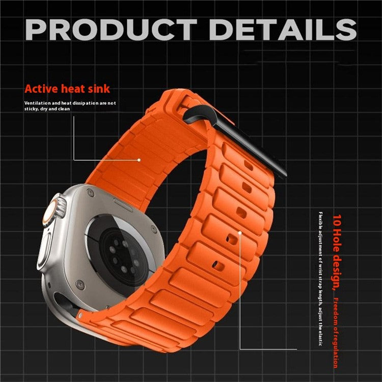 Thickened Silicone Strap for Apple Watch Series 10 9 8 7 SE 6 5 4 3 2 1 42mm 41mm 40mm 38mm Watch Band - Pink