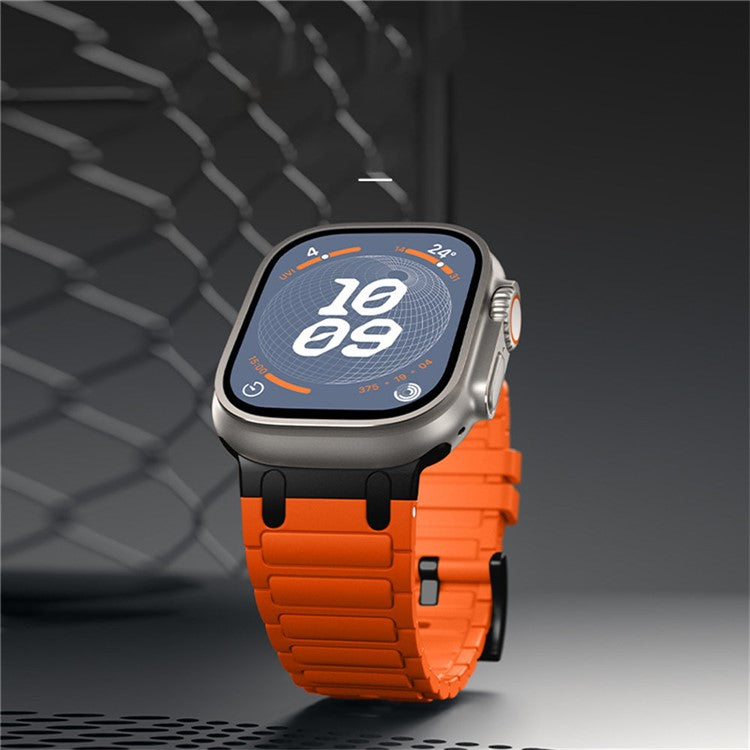 Thickened Silicone Strap for Apple Watch Series 10 Ultra 9 8 7 SE 6 5 4 3 2 1 46mm 49mm 45mm 44mm 42mm Watch Band - Army Green