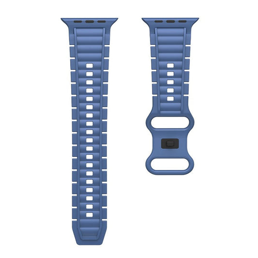 Sport Watch Strap for Apple Watch Series 10 9 8 7 SE 6 5 4 3 2 1 42mm 41mm 40mm 38mm Hydrogenated Nitrile Butadiene Rubber Band - Baby Blue