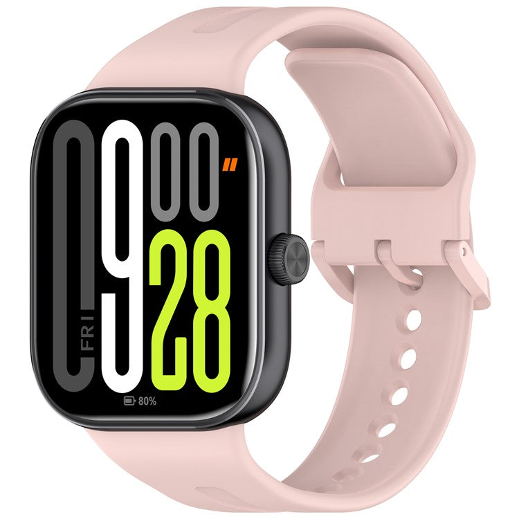 Silicone Strap for Xiaomi Redmi Watch 5 Adjustable Watch Band with Colored Buckle - Pink