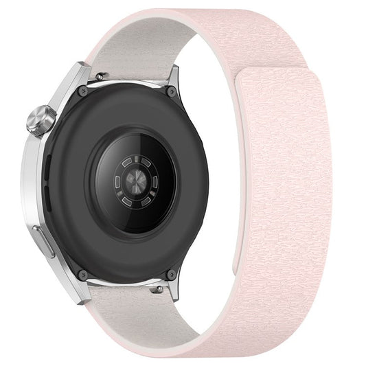 Watch Band for Huawei Watch GT 5 Pro / GT 5 / GT 4 / GT 3 / GT 2 46mm Cloud Wood Grain Universal 22mm Silicone Magnetic Strap - Pink+Starlight
