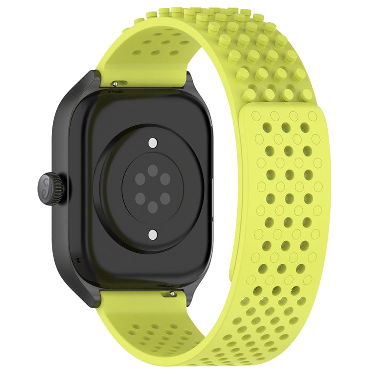 KALEBOL 20mm Silicone Strap for Samsung Galaxy Watch6 Classic 47mm / 43mm / Huawei Watch GT 3 Pro 43mm Flat Push Type Watch Band - Lime