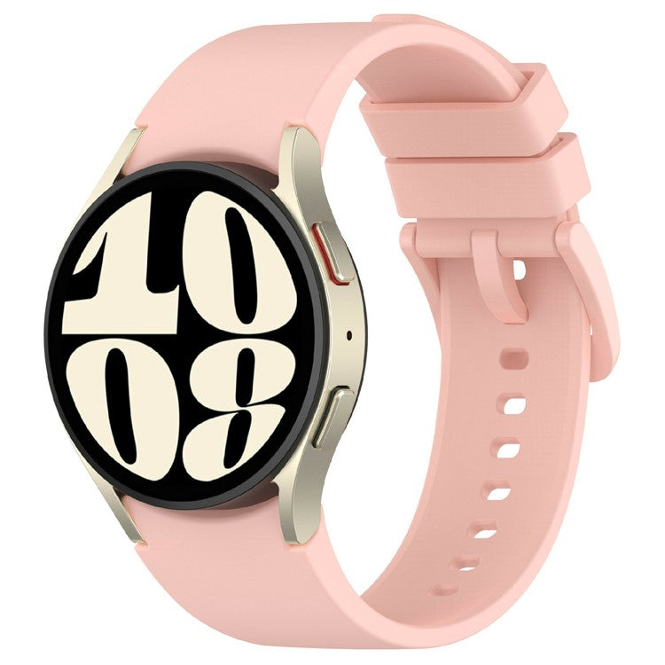 KALEBOL Silicone Watch Strap for Samsung Galaxy Watch7 / Watch FE 40mm / Watch6 / Watch 5 Wrist Band with Color Matched Buckle - Pink