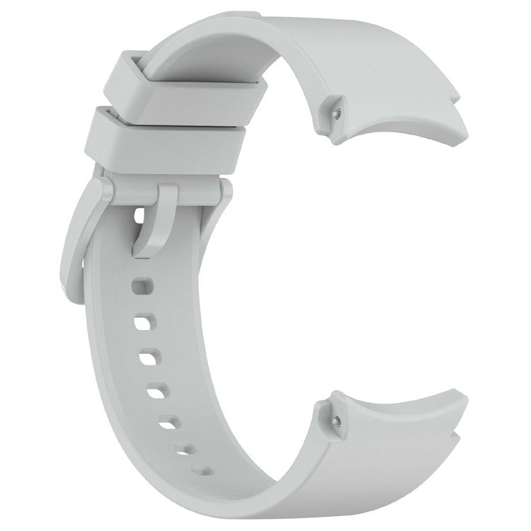 KALEBOL Silicone Watch Strap for Samsung Galaxy Watch7 / Watch FE 40mm / Watch6 / Watch 5 Wrist Band with Color Matched Buckle - Light Grey