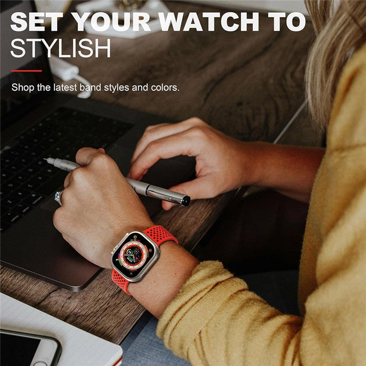 KALEBOL Magnetic Silicone Strap for Apple Watch Series 10 9 8 7 SE 6 5 4 3 2 1 42mm 41mm 40mm 38mm Dual Color Watch Band - White+Black