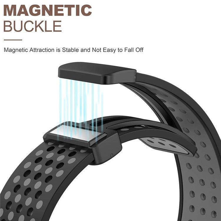 KALEBOL Magnetic Silicone Strap for Apple Watch Series 10 Ultra 9 8 7 SE 6 5 4 3 2 1 46mm 49mm 45mm 44mm 42mm Dual Color Watch Band - Orange+White