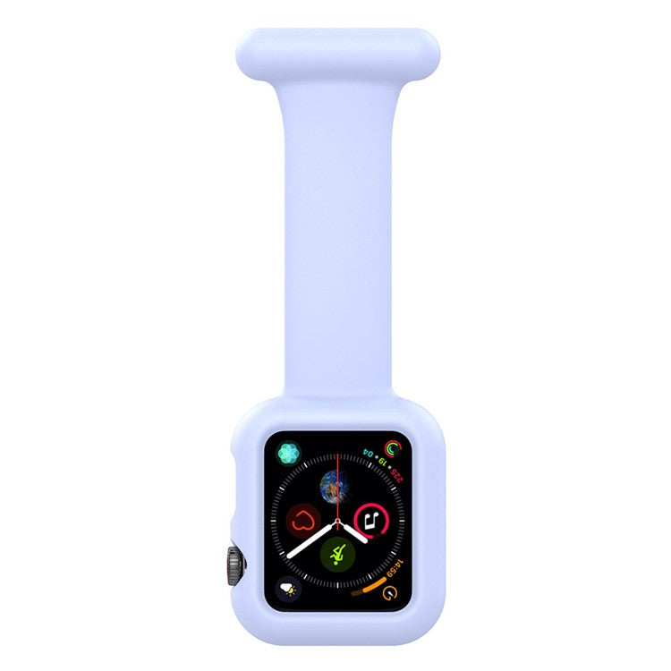 KALEBOL Watch Strap with Brooch Pin for Apple Watch Series 10 9 8 7 SE 6 5 4 3 2 1 42mm 41mm 40mm 38mm Silicone Watch Band - Baby Blue