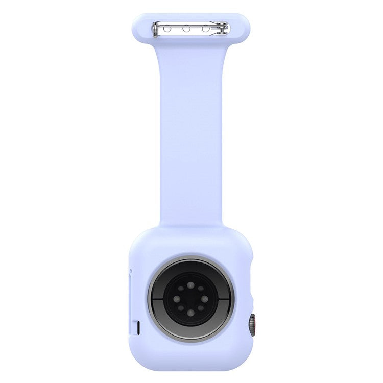 KALEBOL Watch Strap with Brooch Pin for Apple Watch Series 10 9 8 7 SE 6 5 4 3 2 1 42mm 41mm 40mm 38mm Silicone Watch Band - Baby Blue