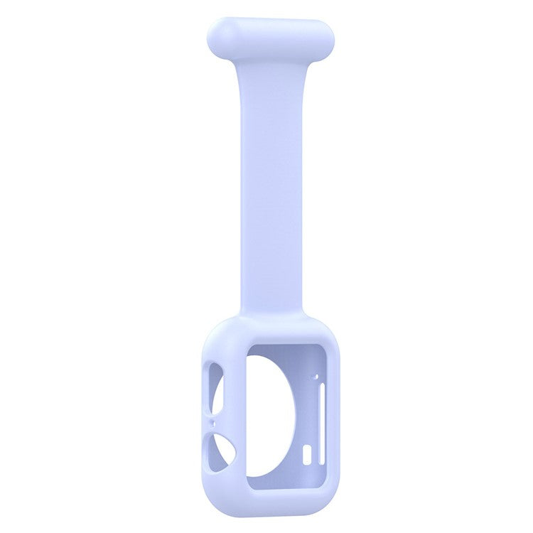 KALEBOL Watch Strap with Brooch Pin for Apple Watch Series 10 9 8 7 SE 6 5 4 3 2 1 42mm 41mm 40mm 38mm Silicone Watch Band - Baby Blue