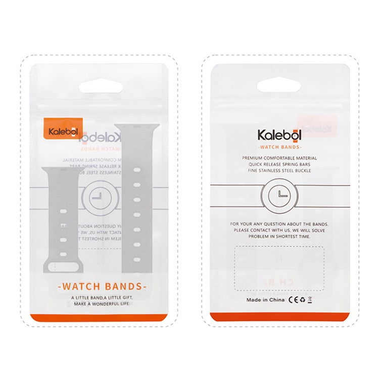 KALEBOL Football Texture Silicone Strap for Apple Watch Series 10 Ultra 9 8 7 SE 6 5 4 3 2 1 46mm 49mm 45mm 44mm 42mm Watch Band - Black