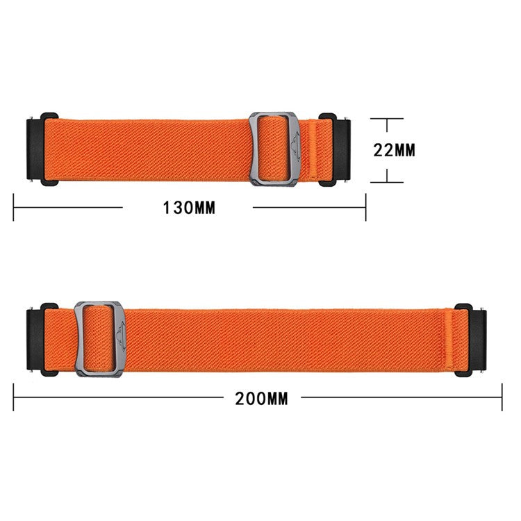 20mm Universal Replacement Watch Band Elastic Nylon Braided Strap - Dark Grey