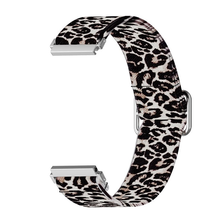20mm Nylon Watch Band Replacement Watchstrap for Samsung Galaxy Watch Active/Active 2 - Leopard