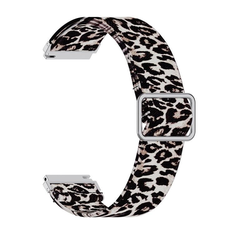 20mm Nylon Watch Band Replacement Watchstrap for Samsung Galaxy Watch Active/Active 2 - Leopard