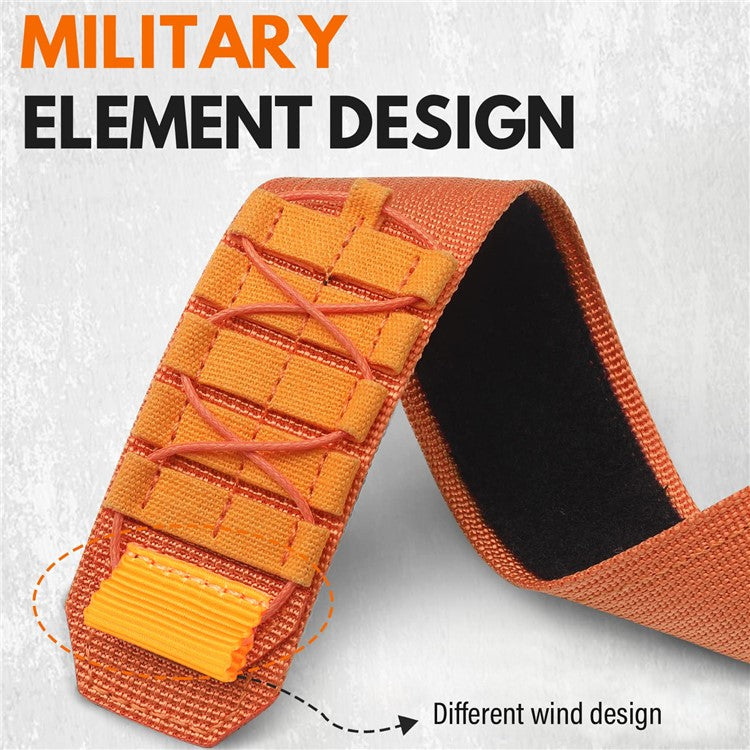 20mm Watch Band For Samsung Galaxy Watch6 Classic 47mm 43mm  /  Huawei Watch GT 3 Pro 43mm  /  GT 3 42mm Nylon Woven Magic Tape Strap - Digital Camouflage