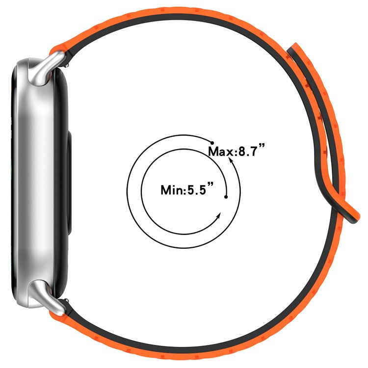 Magnetic Silicone Strap for Xiaomi Smart Band 9 NFC / 9 / 8 NFC / 8 Replacement Wristband with Connectors - Milk Tea+White