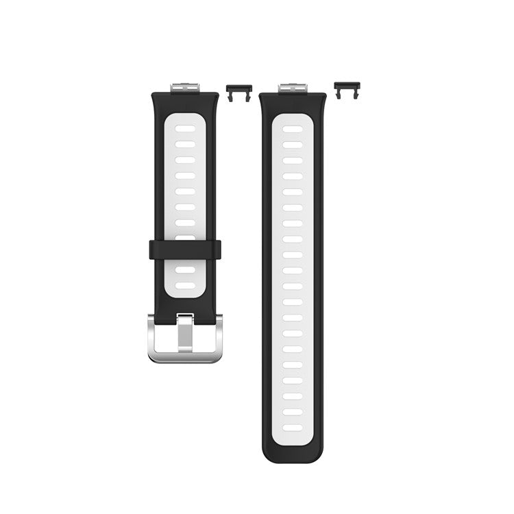 Dual Color Silicone Watch Strap for Huawei Watch Fit Special Edition B39 / (TIA-B09 / TIA-B19) - Black / White