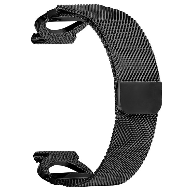 Watch Band for Garmin D2 Air X10 / Bounce Milanese Metal Strap Rhinestone Decor - Black