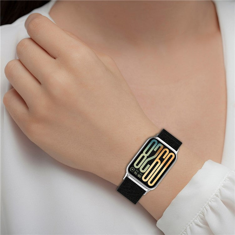 Replacement Strap for Xiaomi Smart Band 9 Pro / 8 Pro / Redmi Watch 5 / 4 Adjustable Elastic Nylon Watch Band - Green Purple
