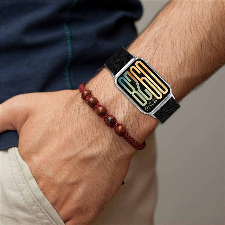Replacement Strap for Xiaomi Smart Band 9 Pro / 8 Pro / Redmi Watch 5 / 4 Adjustable Elastic Nylon Watch Band - Dark Grey