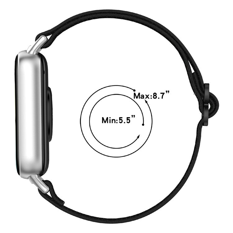 Replacement Strap for Xiaomi Smart Band 9 Pro / 8 Pro / Redmi Watch 5 / 4 Adjustable Elastic Nylon Watch Band - Dark Grey