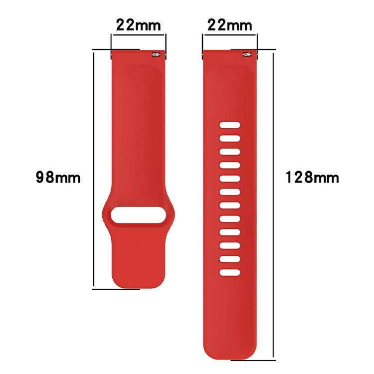 22mm Silicone Watch Band for Samsung Huawei Garmin Xiaomi Universal Wrist Strap - Dark Green