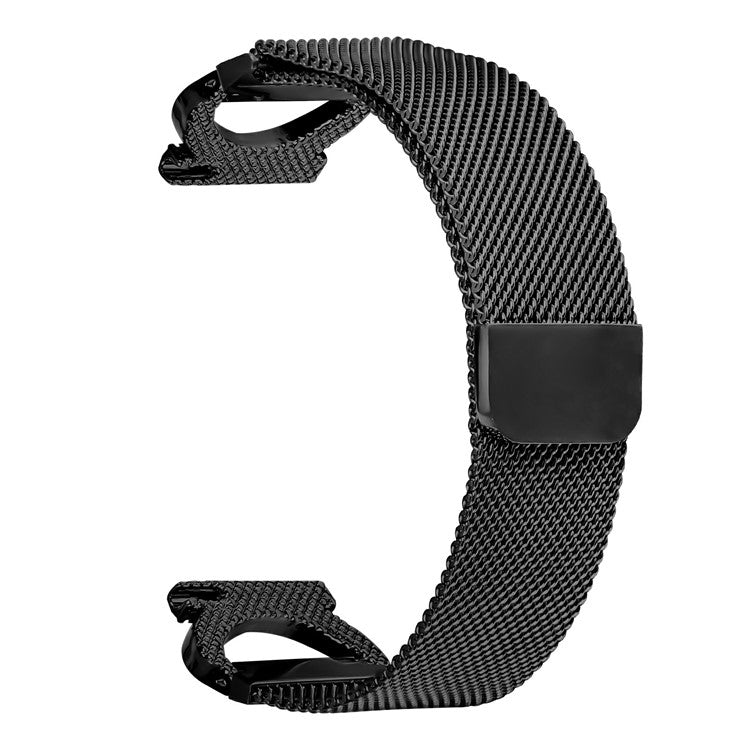 For Honor MagicWatch 2 42mm Watch Band Milanese Metal Strap Rhinestone Decor - Black