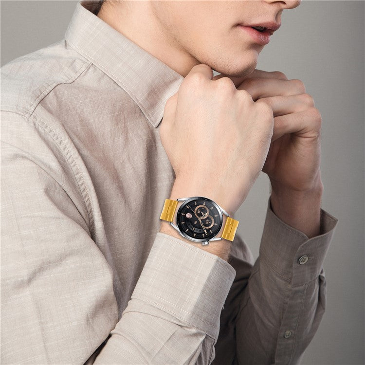 For Xiaomi Watch S2 46mm / 42mm Replacement Strap H Type Metal Watch Band - Gold