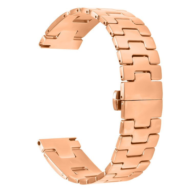 For Xiaomi Watch S2 46mm / 42mm Replacement Strap H Type Metal Watch Band - Rose Gold