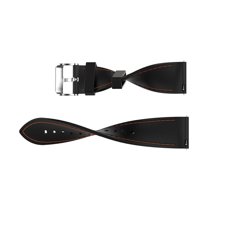 20mm Silicone Watchband Wrist Strap Replacement for Samsung Galaxy Watch4 Classic 46mm 42mm/Watch4 44mm 40mm/Galaxy Watch3 41mm/Amazfit GTS2 - Black