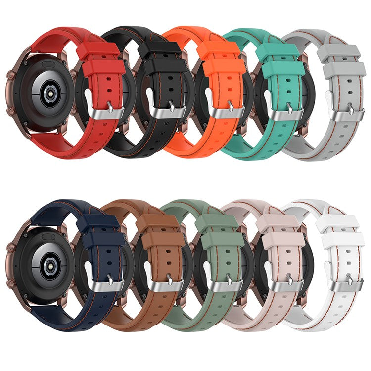 20mm Silicone Watchband Wrist Strap Replacement for Samsung Galaxy Watch4 Classic 46mm 42mm/Watch4 44mm 40mm/Galaxy Watch3 41mm/Amazfit GTS2 - Black