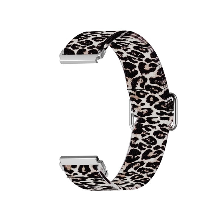 22mm Adjustable Printing Watchband Strap Replacement for Samsung Galaxy Watch3 45mm / Huawei Watch GT 2 Pro - Leopard