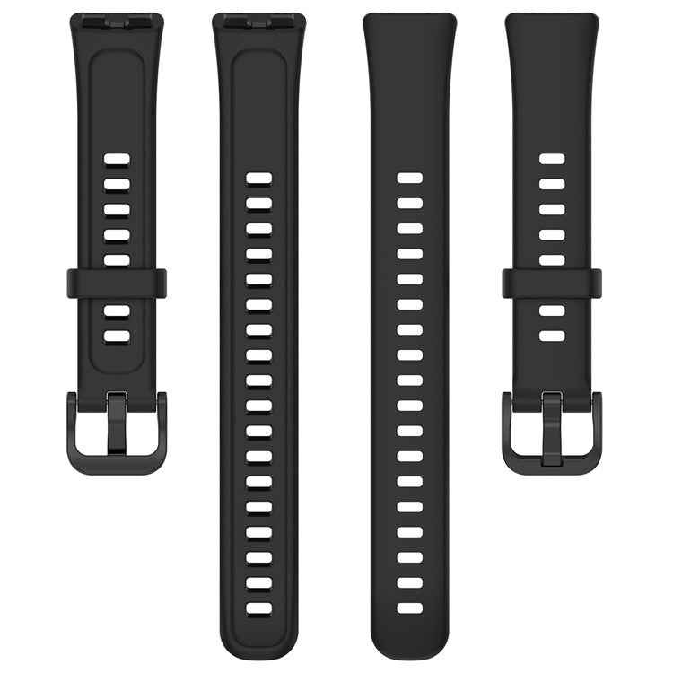 Silicone Watch Strap for Huawei Band 10 NFC / 10 / 9 NFC / 9 / 8 NFC / 8 Glossy Replacement Band - Orange