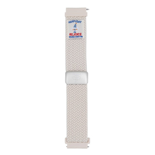 20mm Universal Watch Band Top Hat Puppy Pattern Magnetic Buckle Braided Nylon Wrist Strap - Starlight