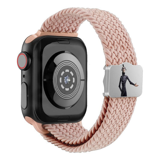 Watch Strap for Apple Watch Series 10 Ultra 9 8 7 SE 6 5 4 3 2 1 46mm 49mm 45mm 44mm 42mm Ne Zha UV Printed Nylon Band - Deep Pink / Shen Gongbao